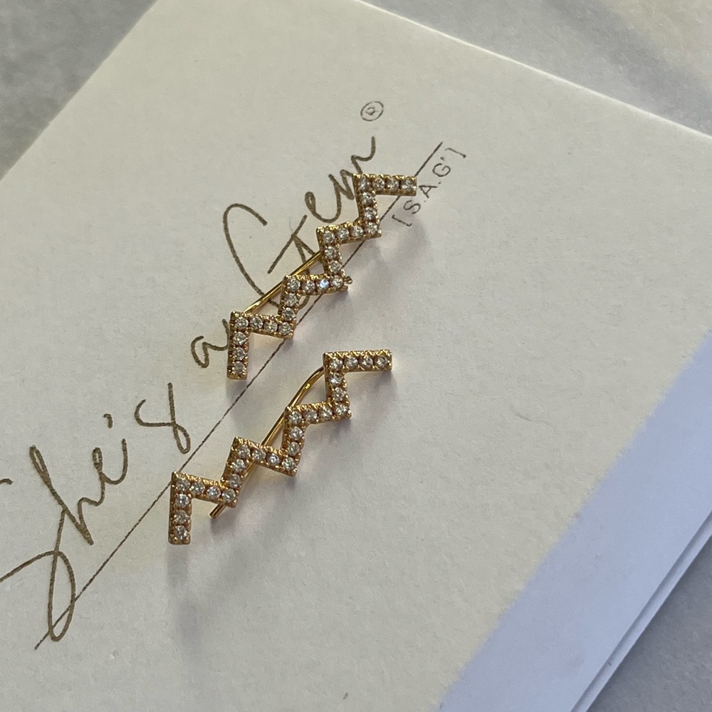 Gold Filled thunderbolt Earrings